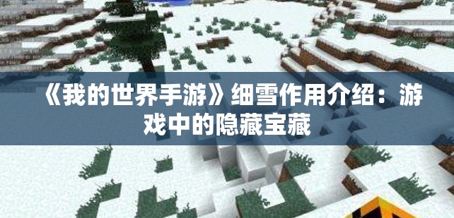 《我的世界手游》细雪作用介绍：游戏中的隐藏宝藏